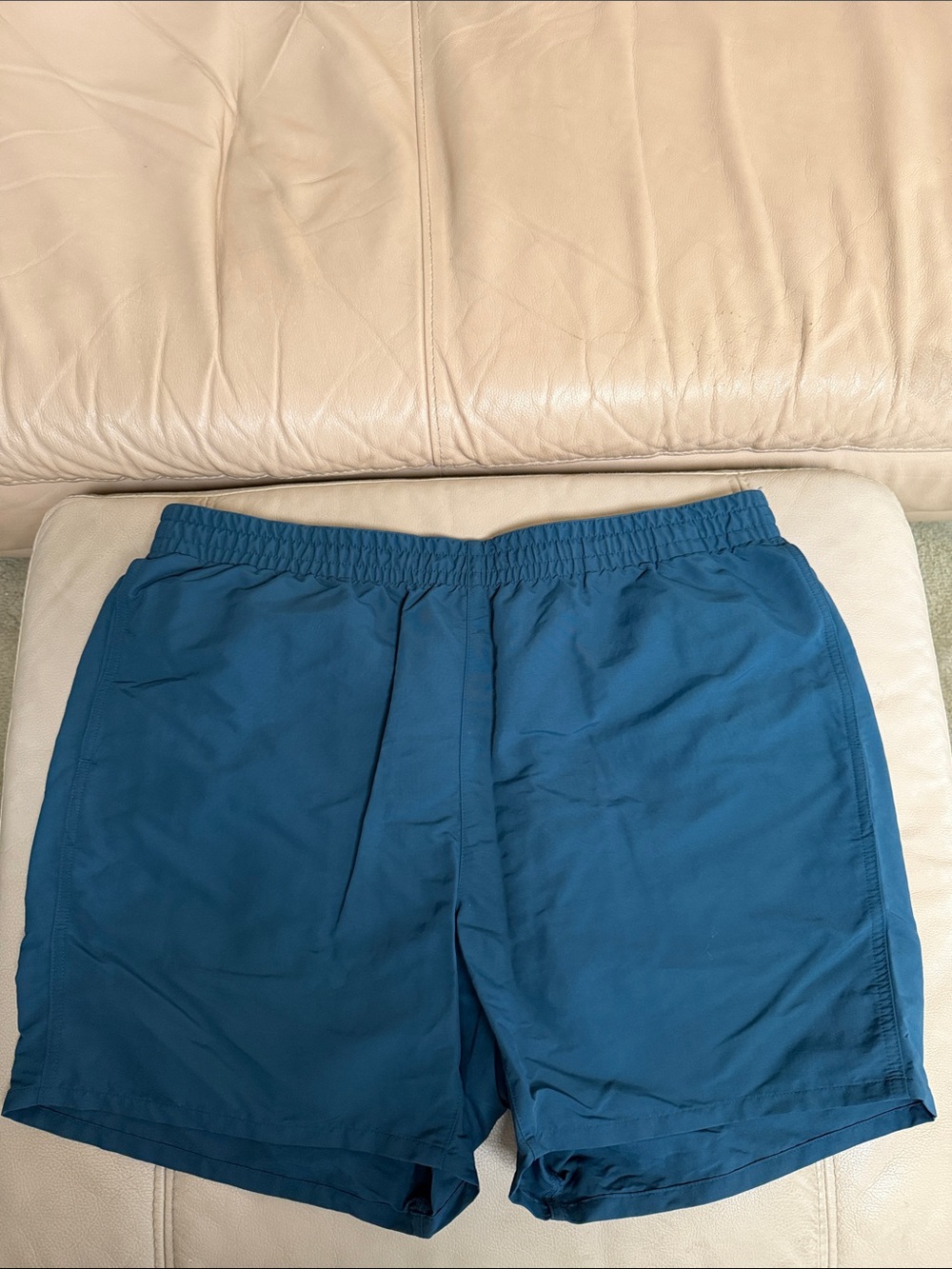 Uniqlo Teal Blue Elastic-Waist Swim Trunks